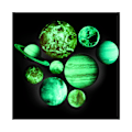 Miniatyrbillede 2 af 5: 9 stk. Glow in the Dark Solsystem Planeter Vægklistermærker Decal Ki