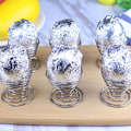 Miniatyrbillede 3 af 5: 2 stk. Metal Spiral Spring Wire Bakke Æg Kop Opbevaring Holder Stativ K
