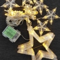 Miniatyrbillede 5 af 5: Varme hvide julelys til vinduer, indendørs LED-stjernedekorationer