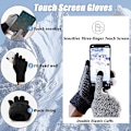 Miniatyrbilde 2 av 5: Vinter touchscreen-hansker for menn og kvinner med varmt fôr og elastisk mansjett