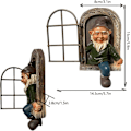 Pikkukuva 2 / 5: Elf Out the Door Tree Hugger, Polyresin Garden Gnome Statue,Whims