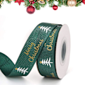 Miniatyrbild 1 av 5: (2CM bred) 10 meter julband tryckt God Jul Grosgr
