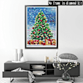 Miniatyrbillede 2 af 5: (25) 3 stk. DIY Diamantmaleri Julekit, 5D Jule Emb