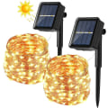 Miniatyrbild 1 av 5: LED-ljusslinga utomhus sol 2-delad set, 22 meter, 200 lampor