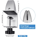 Miniatyrbillede 2 af 5: 2 stk. justerbare glas klemmer aluminiumlegering plexiglas bord klemme