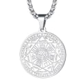 Miniatyrbilde 1 av 3: (Sølv) Talisman Medalje Halskjede Segl av de 7 Erkeenglene for Menn
