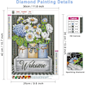 Miniatyrbild 2 av 4: 1 st blommor 001 DIA målad blomma komplett strass, DIA färg