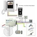 Miniatyrbillede 5 af 5: 4,3 tommer kablet videodørtelefon system visuel dørklokke med