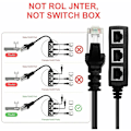 Miniatyrbillede 5 af 5: Rj45 Ethernet Splitter-kabel, Ethernet Lan-netværksforlængerkabel