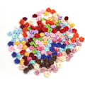 Miniatyrbillede 1 af 5: 100 stk./parti Mini Håndlavede Satin Rose Båndstof Rosetter Blomst
