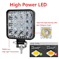 Miniatyrbilde 5 av 5: 4 stk LED arbeidslys 3 tommer 48W LED arbeidslys søkelys tåkelys