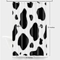 Miniatyrbilde 2 av 5: Cow Print dusjforheng for bad, Hide of a Cow med svart S