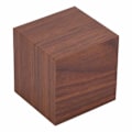 Miniatyrbillede 2 af 5: Sort 6x6x6cm, Træ Elektronisk Digital Vækkeur, Bordur