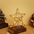 Miniatyrbilde 1 av 5: Wire Star Juletre, Pentakelformet Lampe med Spiral Base a