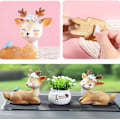 Miniatyrbillede 5 af 5: Rensdyr Figur, Sød Mini Resin Hjort, 3D Resin Hjort Figurer