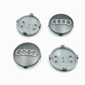 Miniatyrbilde 1 av 4: Passer til Audi 60mm navkapsel A6 C5 hjullogo, 4-delt