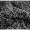 Miniatyrbillede 2 af 4: Herre sorte cashmere handsker med tyndt for og kabeldesign, pl