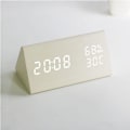 Miniatyrbillede 2 af 4: LED Træ Elektronisk Vækkeur, Digitalt Ur med 3 Alarm Indstillinger