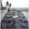 Miniatyrbillede 1 af 5: Shaggy stuegulvtæppe - 160 x 230 cm - Mørkegrå - Polyfiber