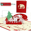 Miniatyrbilde 2 av 5: 3D Pop Up Julekort Julekort, Julehilsenkort