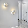 Miniatyrbillede 2 af 5: Halvmåneformet LED-væglampe 360 graders drejelig væglampe gulv