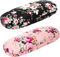 2 stk. Pink+sort Brilleetui Hard Shell til Mænd, Kvinder, Børn - F