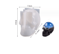 Miniatyrbilde 1 av 4: 3D-skallelysform, 2-delt Halloween-lysform produksjon