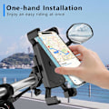 Miniatyrbillede 2 af 5: Sort Telefonholder - Stødsikker - Navigation - Cykelholder - 360