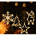 Miniatyrbilde 1 av 5: 4 stk. julevindulys LED sugekopplys julelys