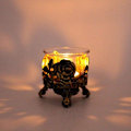 Miniatyrbillede 4 af 5: Lysestager Retro Lysestager Jern Glaskop Gammel Hul Udskåret