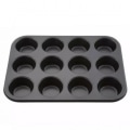 Miniatyrbillede 1 af 5: Muffinbakke 12 Muffins Bageform Standard Sølv