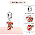 Miniatyrbild 2 av 5: Snögubbe och julhatt Sterling Silver Charm Julgran Pe