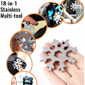 Miniatyrbild 5 av 5: Vit snöflinge skiftnyckel verktyg, multifunktionell snöflinge skiftnyckel EDC