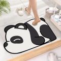 Miniatyrbillede 2 af 5: Blød diatoméjord toiletdør panda gulvmåtte 50 * 80cm, ba