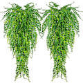 Miniatyrbillede 1 af 5: 2 stk. kunstige planter Boston Fern planter, kunstige kunstige planter