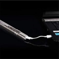Miniatyrbillede 3 af 5: 3 stk. Mini USB Genopladelige LED Lommelygter Rustfrit Stål USB
