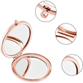 Miniatyrbillede 4 af 5: (rose gold) folde spejl lomme - rund dobbelt spejl - normal