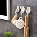 Miniatyrbild 5 av 5: Set med 9 ovala självhäftande väggkrokar vita plasthakar för Han