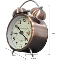 Pikkukuva 2 / 4: Klassinen kelloherätyskello, Vintage Retro Silent Alarm Clock, Lumin