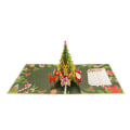 Miniatyrbild 4 av 4: Jultomten jul pop-up-kort - 3D julkort med träd a