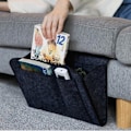Miniatyrbillede 3 af 5: (Sort) Tom Sofa Bed Opbevaringspose, Filt Sengeside Opbevaringspose, Sof
