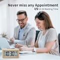 Miniatyrbild 5 av 5: Trädigital väckarklocka, ovanför klockan LED väckarklocka utan tickande