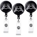 Miniatyrbillede 1 af 5: 3 stk. Røntgen Badge Reel Tilbagekaldelig Hænder Røntgen Hjerte Sygeplejerske Nam