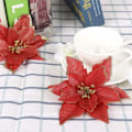 Miniatyrbilde 4 av 4: 10 stk 15 cm Glitterfylte Fargerike Blomster Julertet Bryllup Dekor
