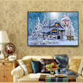 Miniatyrbillede 3 af 5: DIY 5D Diamantmaleri Kits, Glædelig Jul Fuld Bor Krystal