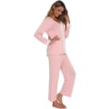 Miniatyrbilde 3 av 4: 2-delt Modal Bomull Pyjamassett med Lang Arm for Kvinner og Jenter,