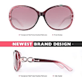Miniatyrbillede 3 af 5: Retro Polariseret Dame Solbriller Store Stel Overdimensioneret Designer U