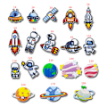 Miniatyrbillede 5 af 5: Sæt med 18 computerbroderede planet-tegneserie-astronaut-broderier
