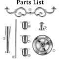 Miniatyrbilde 4 av 5: 3 Lysestaker for Bryllup, Sink Legering Stearinlys, Spisebord, Ca