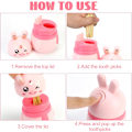 Miniatyrbillede 4 af 5: 1 stk. Pink Automatisk Pop-Up Tandstik Dispenser Sød Kanin Kawaii